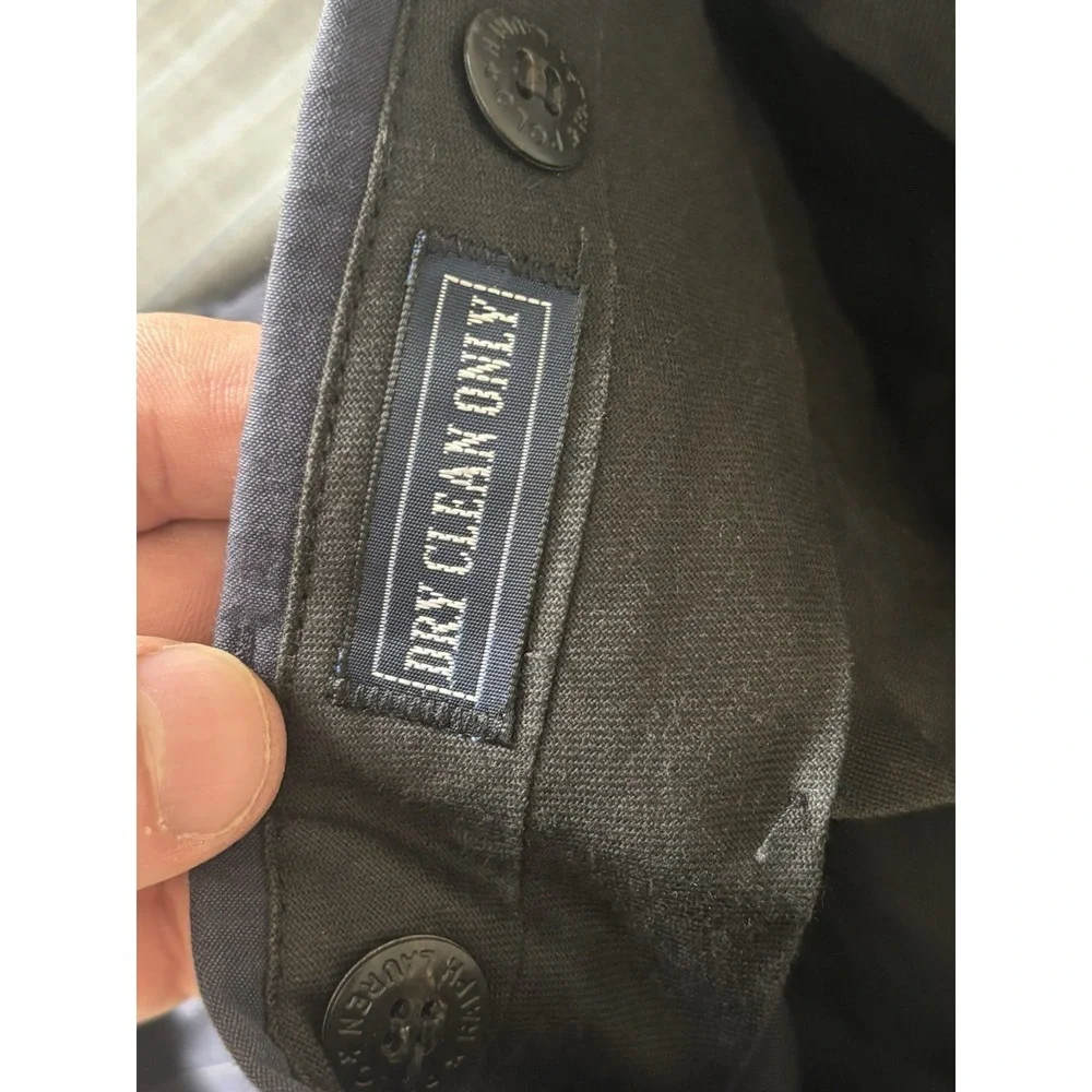 Polo Ralph Lauren Mens 38x31 Pinstripe Pleated Dress Pants Navy Blue‎ Straight